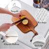 3 Pcs XXL Dish Drying Mat,Absorbent Microfiber Dishes Drainer Mats,Large Size 2417" Pads for Kitchen Counter,Coffee,Rack,Under Sink,Light Gray view 4