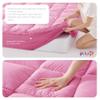 KUB Twin Cotton Mattress Topper, Breathable Pillow Top with 8-21 Inch Deep Pocket, 3D Snow Down Alternative Fill, Fluffy College Dorm Mattress Pad Cover (Pink, 39 * 75inch) view 3