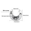 SagaSave 1 Pcs U Shaped Rod Socket Flange Heavy Duty Closet Brackets End Supports for 32 MM Closet Rod Stainless Steel Silver view 2