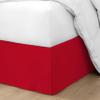 Full Size Bed Skirt Red Box Pleated Bed Skirt with 16" Drop Length - Luxurious Pure Cotton 600 Thread Count, Split Corner Design, Lightweight, Easy Wash view 2