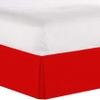 Full Size Bed Skirt Red Box Pleated Bed Skirt with 16" Drop Length - Luxurious Pure Cotton 600 Thread Count, Split Corner Design, Lightweight, Easy Wash view 3