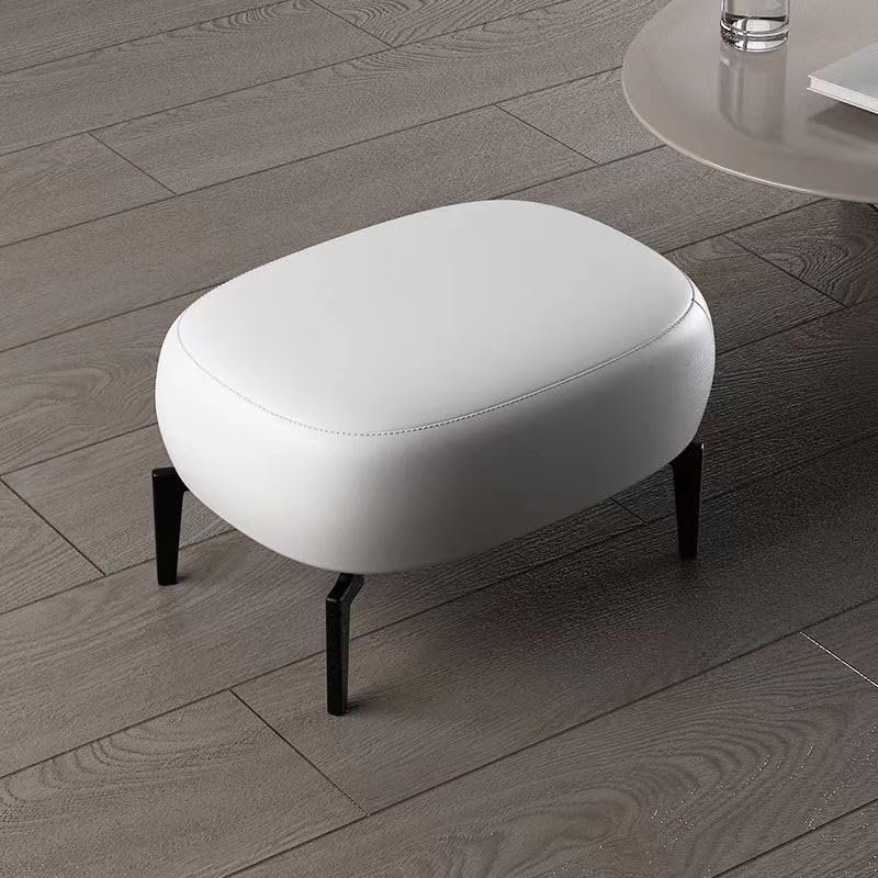 ESRADA Small Footstool Ottoman PU Leather Footrest Square Foot Stool with Non-Skid Plastic Legs Modern Pets Step Stool for Couch Desk Office Living Room B-100 * 60 * 42cm