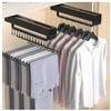 JEDAL Wardrobe Clothing Rail Heavy Duty Pull Out Clothes Hanger Rod Space Saving Top Mount Push-Pull Trousers Rack Rods, Organizers for Closet Scarves Jeans (Size : 16.7in) view 1