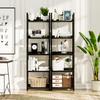 NUMENN Narrow Bookshelf, 5 Tier Bookshelves, Home Office Bookcase Shelf Storage Organizer, Free Standing Storage Shelving Unit for Bedroom, Living Room and Home Office, Black view 2