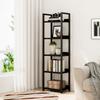 NUMENN Narrow Bookshelf, 5 Tier Bookshelves, Home Office Bookcase Shelf Storage Organizer, Free Standing Storage Shelving Unit for Bedroom, Living Room and Home Office, Black view 4