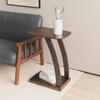 Aimery Office End Table C Shaped End Table, 2-Layer Coffee Table with Invisible Universal Wheel, Side Table for Living Room Bedroom Hallway (Color : B, Size : 52 * 34.5 * 67.5CM) view 4