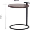 Aimery Office End Table C Shaped Sofa Table, Nightstand with Metal Frame, Side Table for Sitting Room Library Reading Room view 3