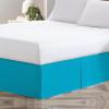 King Size Bed Skirt Turquoise Box Pleated Bed Skirt with 16" Drop Length - Luxurious Pure Cotton 600 Thread Count, Split Corner Design, Lightweight, Easy Wash view 1