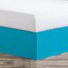 King Size Bed Skirt Turquoise Box Pleated Bed Skirt with 16" Drop Length - Luxurious Pure Cotton 600 Thread Count, Split Corner Design, Lightweight, Easy Wash view 2