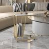 Aimery Office End Table Bedside Table Nightstand TV Tray Table, C Shape Side Table with Casters, Marble Top Laptop Table for Sofa Portable Laptop Desk (Color : C) view 2