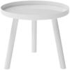 Aimery Office End Table Mini Coffee Table, Iron Snack Table with Tray and 3 Legs, End Table for Bedroom Balcony Study Room, Black/White/Gold (Color : White, Size : 30 * 30CM) view 1