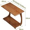Aimery Office End Table C Shape Bedside Table Nightstand TV Tray Table Mobile Side Table with Wheels, Sofa End Table, with Bottom Shelf, for Bedroom (Size : 50 * 40 * 64CM) view 3