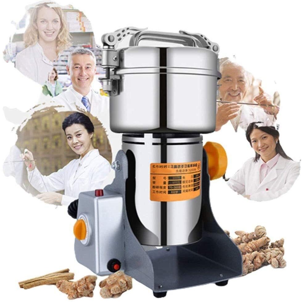 ArhaR Superfine Mill Grain Grinder 800G Commercial Flour Powder Machine Stainless Steel Electric Electric Type Hi