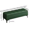 Solitar Pu Leather Ottoman Bench with Storage,Upholstered Tufted Footstool with Safety Hinge, Luxury Shoe Bench Rectangular End of Bed Bench for Bedroom, Living Room, Entryway view 2