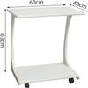 Aimery Office End Table Study Nightstand Bedside Table TV Tray Table, C-Shaped Wooden Side Table Couch Table 2-Tier Mobile Storage Table (Color : C, Size : 60 * 40 * 63CM) view 3