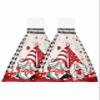 Valentine's Day Kitchen Hand Towels with Hanging Loops Set of 2 Super Soft Thick Oven Fingertip Dry Microfiber Dish Towel Absorbent Cleaning Washcloth,Kitchen Buffalo Black Checkered Gnomes Love view 1