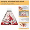 Valentine's Day Kitchen Hand Towels with Hanging Loops Set of 2 Super Soft Thick Oven Fingertip Dry Microfiber Dish Towel Absorbent Cleaning Washcloth,Kitchen Buffalo Black Checkered Gnomes Love view 2