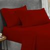 Burgundy Natural Cotton Twin Sheets Deep Pocket, 800 Thread Count Burgundy 4 Piece, Sheet Set, Solid Sateen Weave, 24" Deep Pocket (Fits Upto 18" to 24" Mattress), Bedding Sheets & Pillowcases view 2