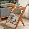 Aimery Office End Table Square Sofa Side Table, Multifunctional Coffee Table with Magazine Rack and Clear Glass Top, End Table for Lounge Office Balcony view 2