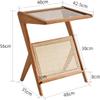 Aimery Office End Table Square Sofa Side Table, Multifunctional Coffee Table with Magazine Rack and Clear Glass Top, End Table for Lounge Office Balcony view 3
