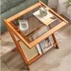 Aimery Office End Table Square Sofa Side Table, Multifunctional Coffee Table with Magazine Rack and Clear Glass Top, End Table for Lounge Office Balcony view 4