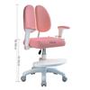 PAPABA Upgraded Kids Desk Chair, Height Depth Adjustable Double Back Support Chair with Comfort Pedal & Wheels Lock, Cute Kids Study Writing Chair for Home School Library, 150lbs Load Capacity (Pink) view 2