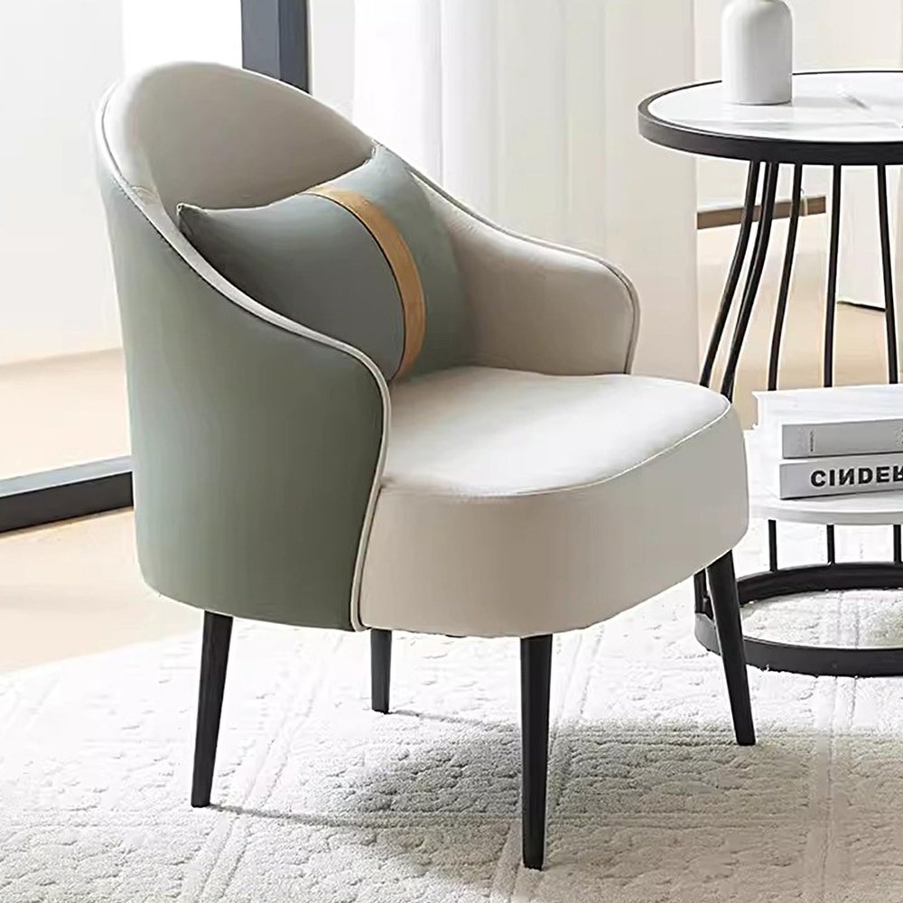 BREZO Vanity Chair, Arm Chairs for Living Room, Dinning Room Accent Chairs, Upholstered Barrel Sofa Chair for Living Room Bedroom Waiting Room, 23.6"" X 23.6"" X 28.3"", Holds 450 Lbs (Color : E)