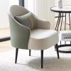 BREZO Vanity Chair, Arm Chairs for Living Room, Dinning Room Accent Chairs, Upholstered Barrel Sofa Chair for Living Room Bedroom Waiting Room, 23.6"" X 23.6"" X 28.3"", Holds 450 Lbs (Color : E) view 1