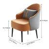 BREZO Vanity Chair, Arm Chairs for Living Room, Dinning Room Accent Chairs, Upholstered Barrel Sofa Chair for Living Room Bedroom Waiting Room, 23.6"" X 23.6"" X 28.3"", Holds 450 Lbs (Color : E) view 2