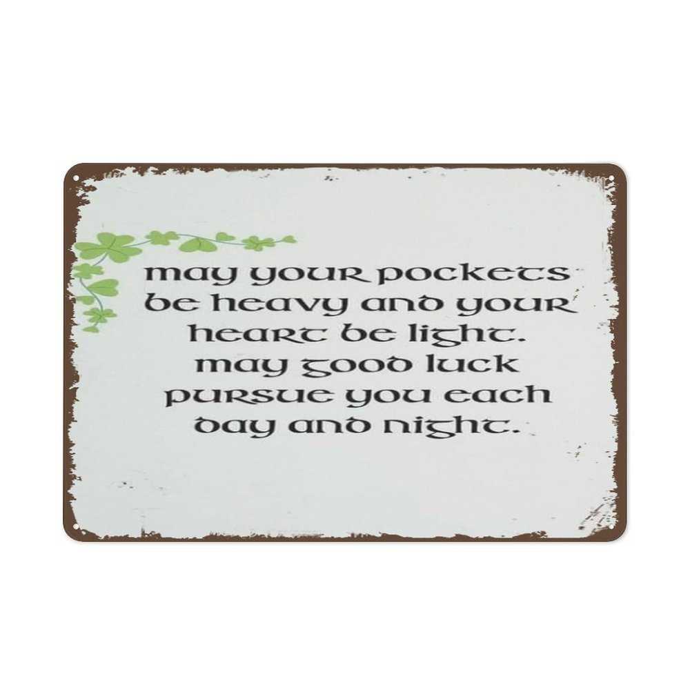 Easter Decor Tin Sign St Patricks Day Irish Blessing St Patricks Day Decor St Patrick's Day Farmhouse Decor Saint Patricks Decor Aluminum Coffee St Patricks Day Metal Signs Wall Decor Gifts 12x16 inch