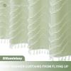 Boho Shower Curtain with White Tassel Woven Fabric Sage Green Shower Curtain 72 x 72 Modern Farmhouse Textured Tufted Chevron Striped Minimalist Bathroom Shower Curtain view 3