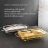 YOtat Rectangular Casserole Warming Trays for Food, Chafers, and Buffet Warmers Sets, Gold Plating Serving Dishes (Silver 2.0L) view 2