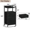4 Drawer Nightstand and 5 Drawer Dresser with Charging Station and LED Lights view 3