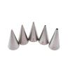WAGLOS Cake Piping Nozzles 5 Pcs Cake Icing Nozzle #00#0#1#2#3 Piping Tips Round Stainless Steel Cake Pastry Cookie Cream Tool Piping Nozzle Unique Decoration view 1