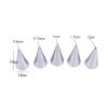 WAGLOS Cake Piping Nozzles 5 Pcs Cake Icing Nozzle #00#0#1#2#3 Piping Tips Round Stainless Steel Cake Pastry Cookie Cream Tool Piping Nozzle Unique Decoration view 4