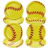 PTECDROTS 40Pcs Softball Party Plates Decorations - Including 9" Softball Ball Plates Disposable Dinner Plates for Kids Softball Fan Sports Event Softball Theme Party Supplies view 1