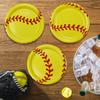 PTECDROTS 40Pcs Softball Party Plates Decorations - Including 9" Softball Ball Plates Disposable Dinner Plates for Kids Softball Fan Sports Event Softball Theme Party Supplies view 4
