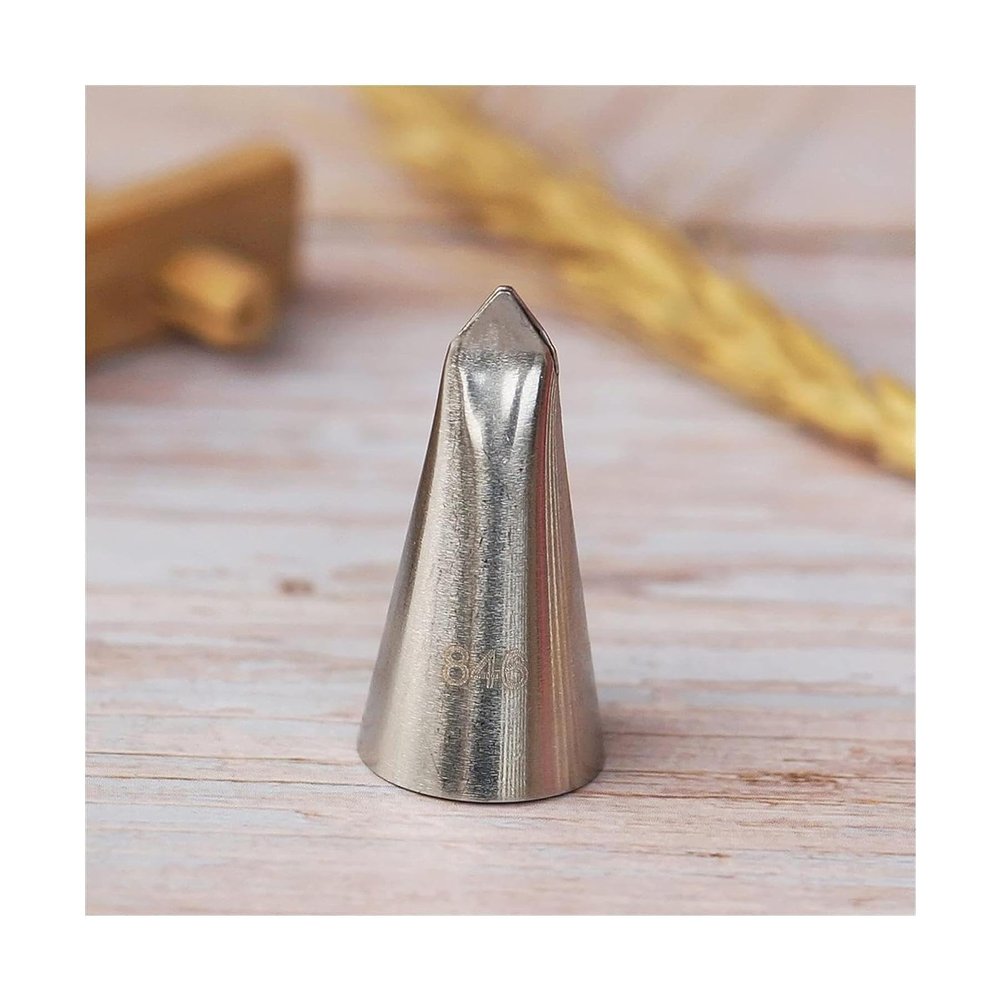 WAGLOS Cake Piping Nozzles Cake Icing Nozzle # 846 Small Size Leaf Piping Nozzle Stainless Steel Piping Tips Cupcake Writing Tube Tool Piping Nozzle Unique decoration