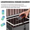 FZYUAN Nightstand with Charging Station & USB Ports, Smart Bedside Table Modern Night Stand for Bedroom, LED Side End Table with Fingerprint Lock & 2/3 Drawer & Speaker & Sensor Light,White,3 Drawers view 3