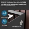 FZYUAN Nightstand with Charging Station & USB Ports, Smart Bedside Table Modern Night Stand for Bedroom, LED Side End Table with Fingerprint Lock & 2/3 Drawer & Speaker & Sensor Light,White,3 Drawers view 4