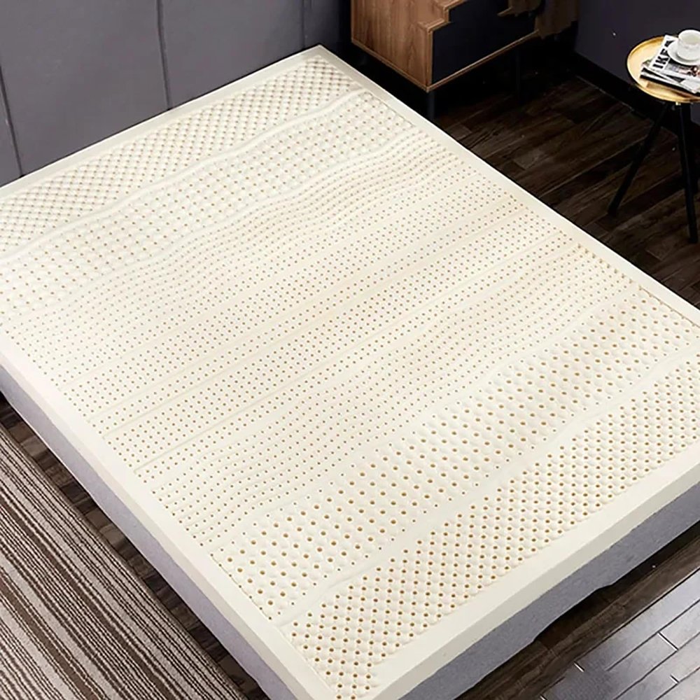 NaKeah 100% Natural Latex Mattress Topper with Organic Cotton Cover, No Memory Foam Chemicals, Help Relief Shoulder & Back Pain,10cm,180x200cm
