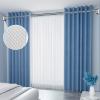 Adjustable Tension Shower Curtain Rod, 161"-197", No Slip Tension Curtain Rod Stainless Steel Curtain Rod, Shower Curtain Rod for Bathroom, Closet, Window, Room Divider (Color : Black, Size : 142"-1 view 3