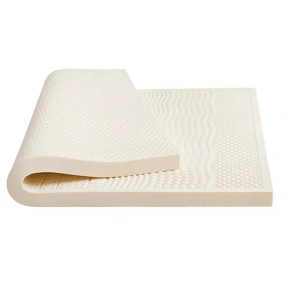 NaKeah 100% Natural Latex Mattress, Thick Soft Mattress Topper Portable Relieves Pressure, Latex Mattress with Organic Cotton Cover,10cm,150x200cm