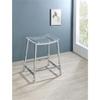 Pemberly Row Metal Acrylic Counter Height Bar Stools Chrome (Set of 2) view 2