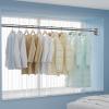 Shower Curtain Rod, No Drill Tension Shower Rod, 161"-197", 63"-98", 83"-118", 16"-22", Anti-Slip Tension Rod for Bathroom, Closet, Window, Room Divider (Color : Black, Size : 27"-47") view 3