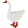 Toddmomy 4.8 Inch White Goose Statue Realistic Plastic Goose Figurine Sculpture for Desktop Decor Animal Model for Cake Topper DIY Garden Landscape and Home Office Ornament view 1
