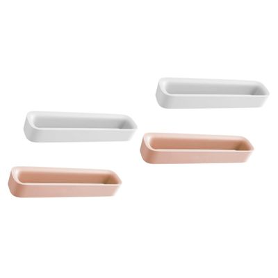 Ciieeo 4pcs Wall-mounted Slippers Storage Rack Easy Install Hooks Tidy Bathroom