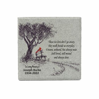 12x12 Garden Memorial Gift Stone - Real Stone Personalized by Florida-Funshine