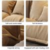 ESRADA Lazy Sofa Adjustable Floor Mat Folding Sofa Bed 5-Position Adjustable Floor Lounger with Pillows Sleeper Couch for Home Bedroom Living Room Office yellow-160CM view 3