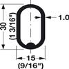 Top Shelf Hardware Oval Closet Rod with End Supports (Satin Nickel, Custom 31-47 Inches) view 2